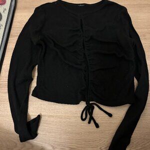 Wild Fable, Lace-Up Cozy Knit Blouse, Size Unknown